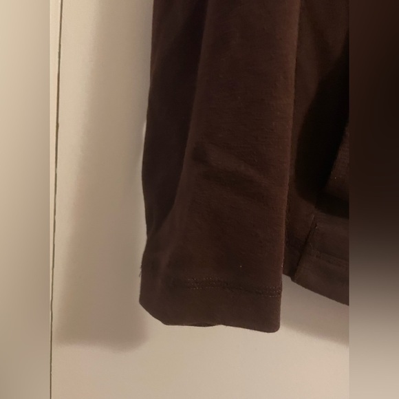 Lauren Ralph Lauren Chocolate Brown Faux Suede Long Sleeve Jacket Small Petite - Picture 5 of 10